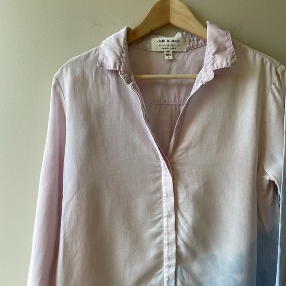 Anthropologie | Cloth and Stone Dip Tie Dyed Button Up Shirt - Size M - Picture 2 of 11